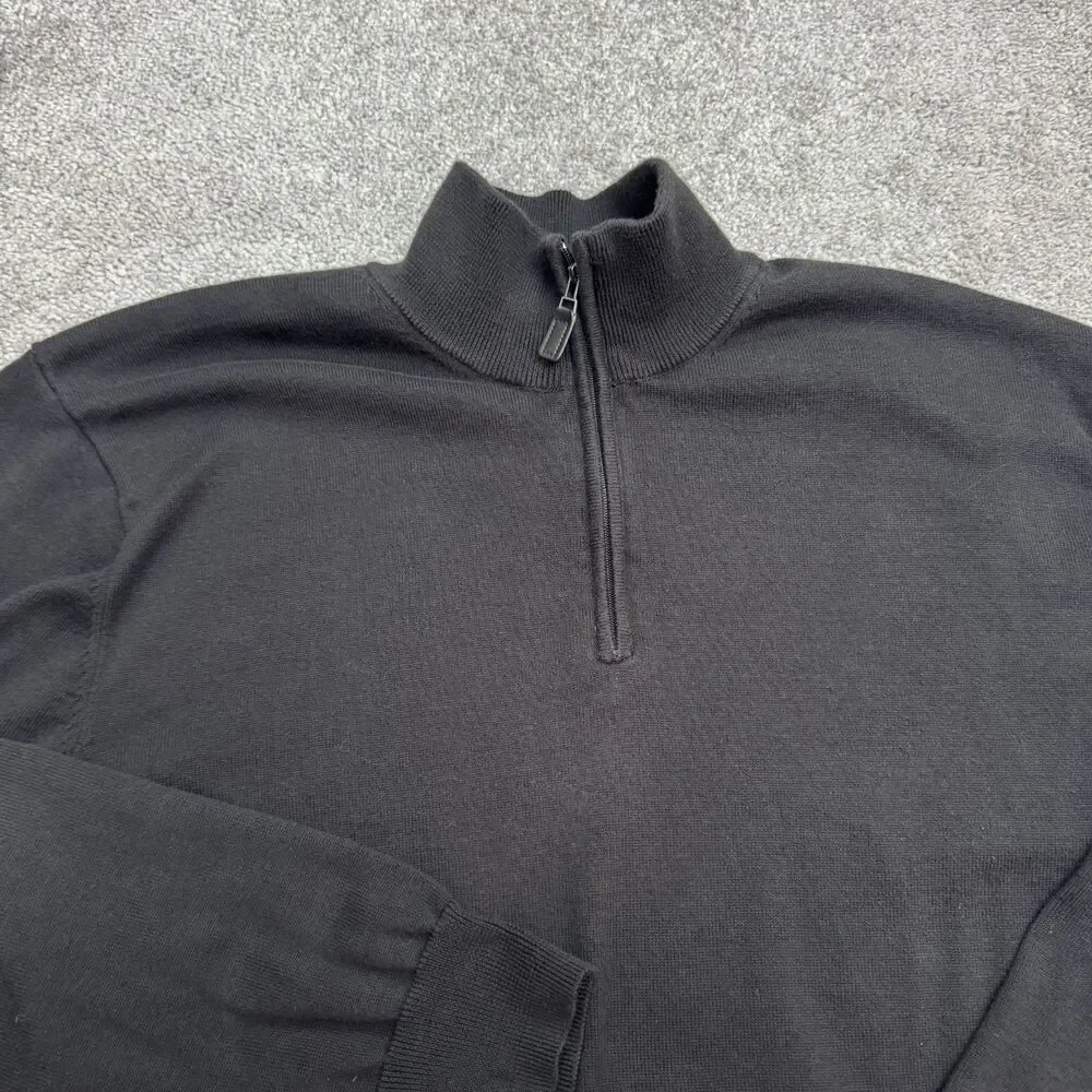 Jos. A. Bank Signature Collection Knit Quarter Zip Sweater Mens 2XL Pima Cotton
